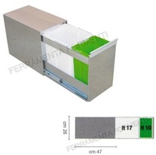 Pattumiera estrabile acciaio