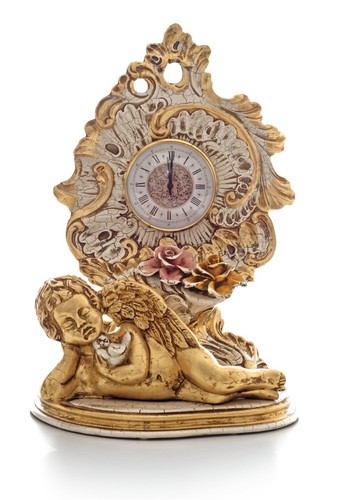 Orologio con angelo putto - putto, in