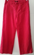Pantalone donna lino gamba