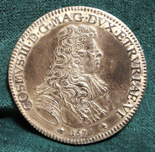 FIRENZE COSIMO III DE MEDICI PIASTRA 1677 BATTESIMO GESU' ARGENTO OTTIMA