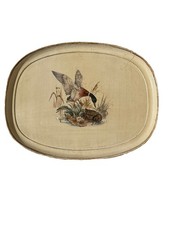 Vassoio in legno rettangolare decorato anatra