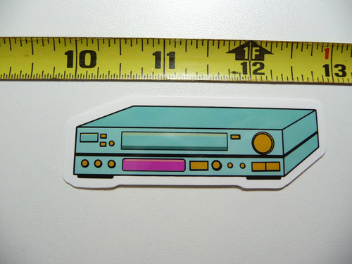 Vcr vhs small sticker - vhs,
