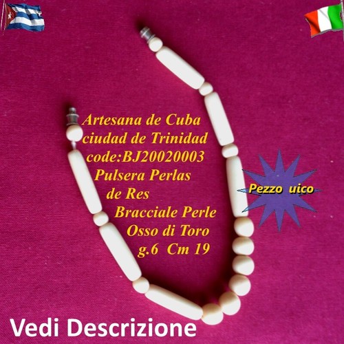 Bracciale perle osso - di, toro