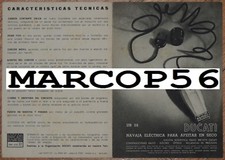 Depliant DUCATI Rasoio Elettrico Raselet Navaja Eléctrica para afeitar 1947 ORIG