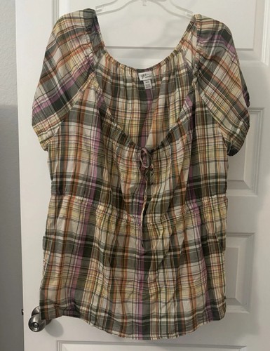 Top vintage venezia madras - vintage,