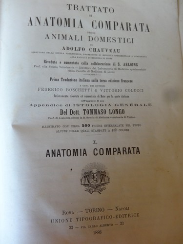 Trattato anatomia comparata - di,