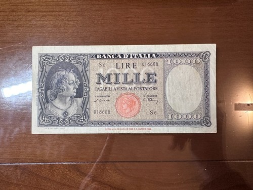Banconota repubblica lire 1000 - banconota,
