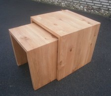 Set 2 tavolini rovere selvatico rovere massello. Realizzazioni speciali! 