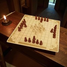 Hnefatafl - Scacchi vichinghi replica in legno inciso Tafl