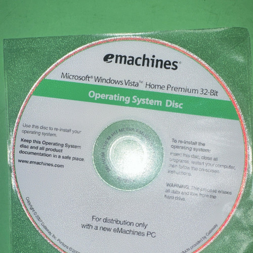 Emachines windows vista - vista, home