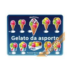 LISTINO PREZZI PREZZO ADESIVO GELATO DA ASPORTO PER VETRINE GELATERIA GELATERIE