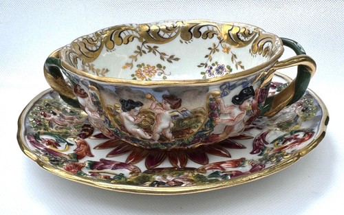 Rara antica tazza piattino - e,