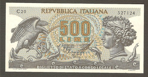 500 lire aretusa - 500, serie