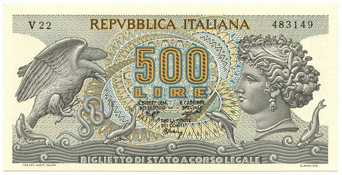 500 lire biglietto - 500,