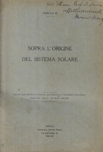 Sopra origine del sistema - del,