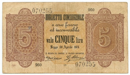Lire biglietto consorziale - lire,