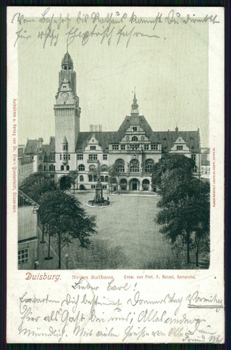 Cartolina duisburg nuovo - duisburg,