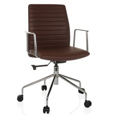 Sedia Ufficio Girevole Ecopelle Elegante Poltrona Direzionale con Braccioli hjh OFFICE