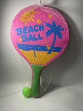 RACCHETTONI IN LEGNO CON PALLINA GIOCO 2RACCHETTE DA SPIAGGIA E MARE