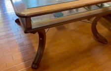 TAVOLO ESPOSITORE 2LIVELLI IN LEGNO CILIEGIO/MASSELLO PER NEGOZIO ABBIGLIAMENTO