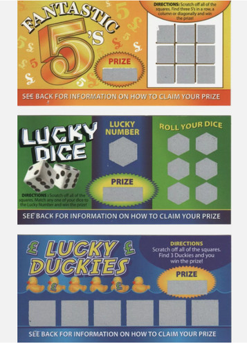 Biglietti lotto scherzo - scherzo, 3x