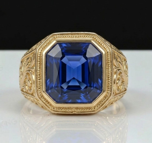Anello uomo zaffiro - , blu