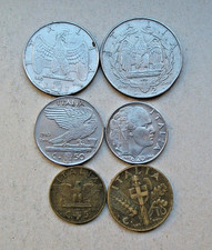 SERIE IMPERO 1940 1 e 2 lire + 5,10,20 e 50 centesimi  Vittorio Emanuele III