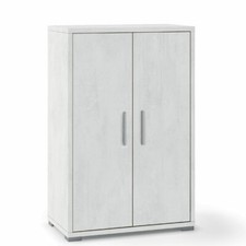 Mobile multiuso made italy Armadio ufficio bianco con 2 ante 110x71x41 cm