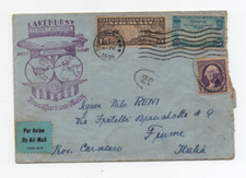 USA NEW YORK 11/5/1936 VERY NICE ZEPPELIN AIR MAIL COVER TO FIUME VIA FRANKFURT