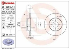 PAIR BRAKE DISCS BREMBO ANT