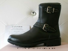 CAFèNOIR donna stivali biker Pelle con fibbie e borchie+zip HXV102 nero 39 €139