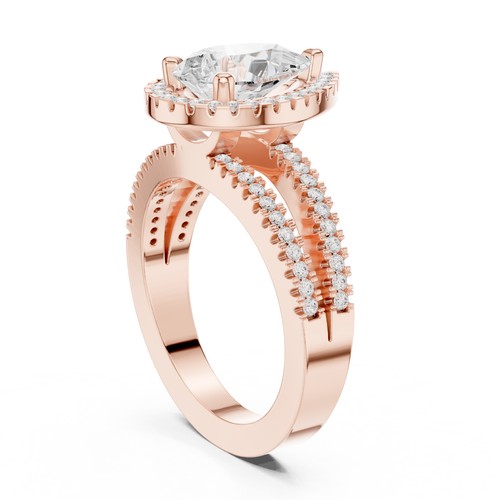 Anello con diamanti coltivati