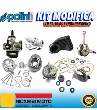 MAXI KIT GRUPPO TERMICO RACING+ALBERO MOTORE VESPA 50 130 SPECIAL APE 50 PK XL
