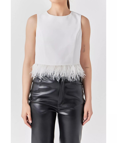 Top donna infinito rosa bordo - top,