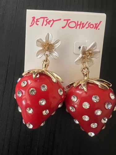 Orecchini fragola betsey - orecchini,