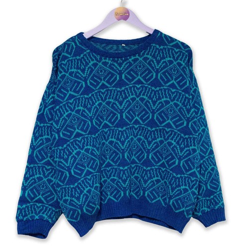 Maglione vintage blu azzurro - maglione,