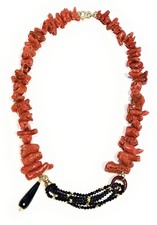 Collana corallo rosso italiano - corallo,