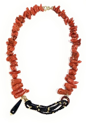 Collana corallo rosso italiano - corallo,
