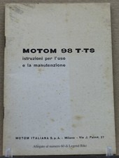 libretto uso manutenzione moto motom 98 t ts omaggio legend bike