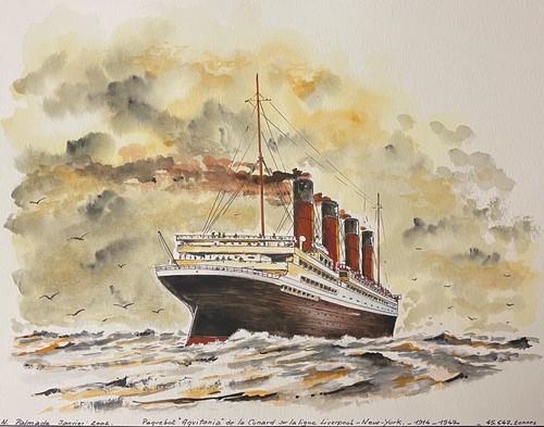 Nave transatlantico aquitania - nave,