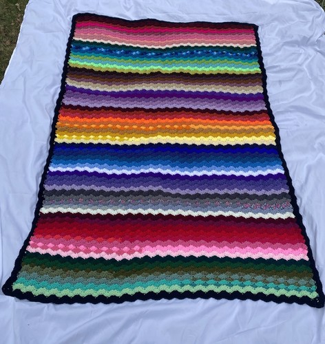 Afghan chevron ripple coperta - afghan,