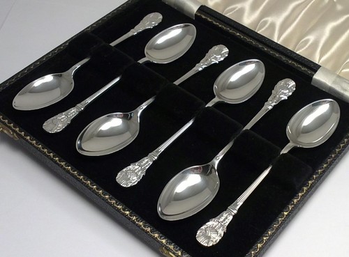 Cucchiai vintage argento - 6, in