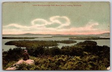 Cartolina Lago Winnipesaukee da Isola di Marco guardando a sud 1911 N104