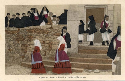 Cartolina sardegna costume - sardegna, di