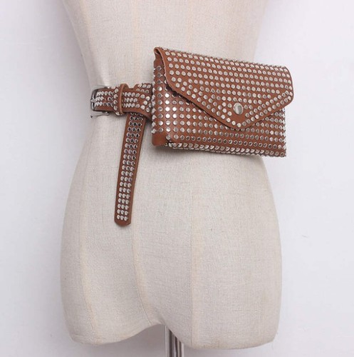 Punk wind rivet bag belt - belt,