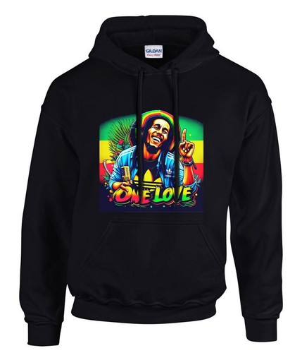 Felpa con cappuccio bob marley - bob,