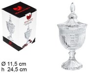 Vaso Contenitore Porta Caramelle Dolci Confetti In Vetro Genova dfh