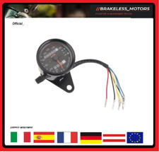 Contachilometri Tachimetro Nero Vintage 0-160Km/H Moto cafè racer difetto vernic