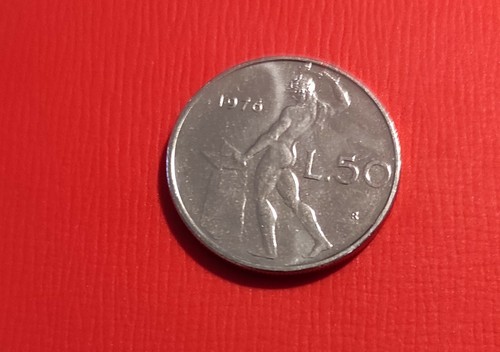 Moneta lire vulcano - 50, 1976