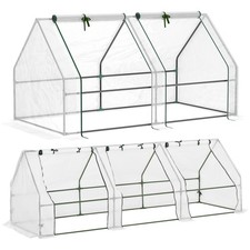 Outsunny Serra per Orto con Telaio in Acciaio e Copertura in PE